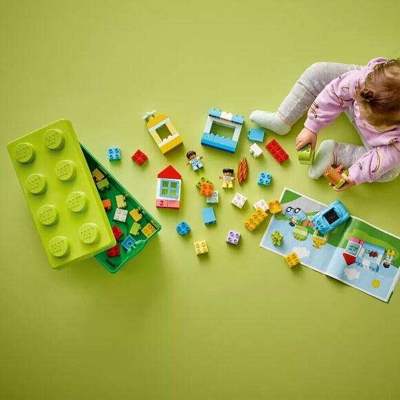 LEGO DUPLO Classic Brick Box First Set w/Storage Box 10913 Toy Car Number Bricks - Picture 3 of 6